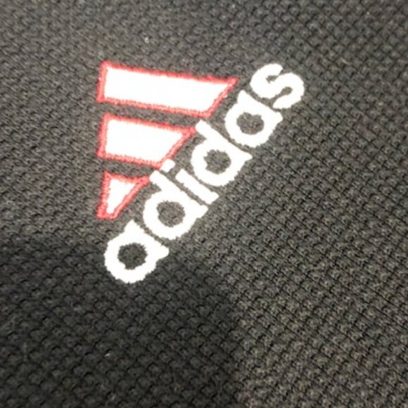 Adidas Vintage Black White Red Polo Shirt Size XXL - Picture 12 of 16
